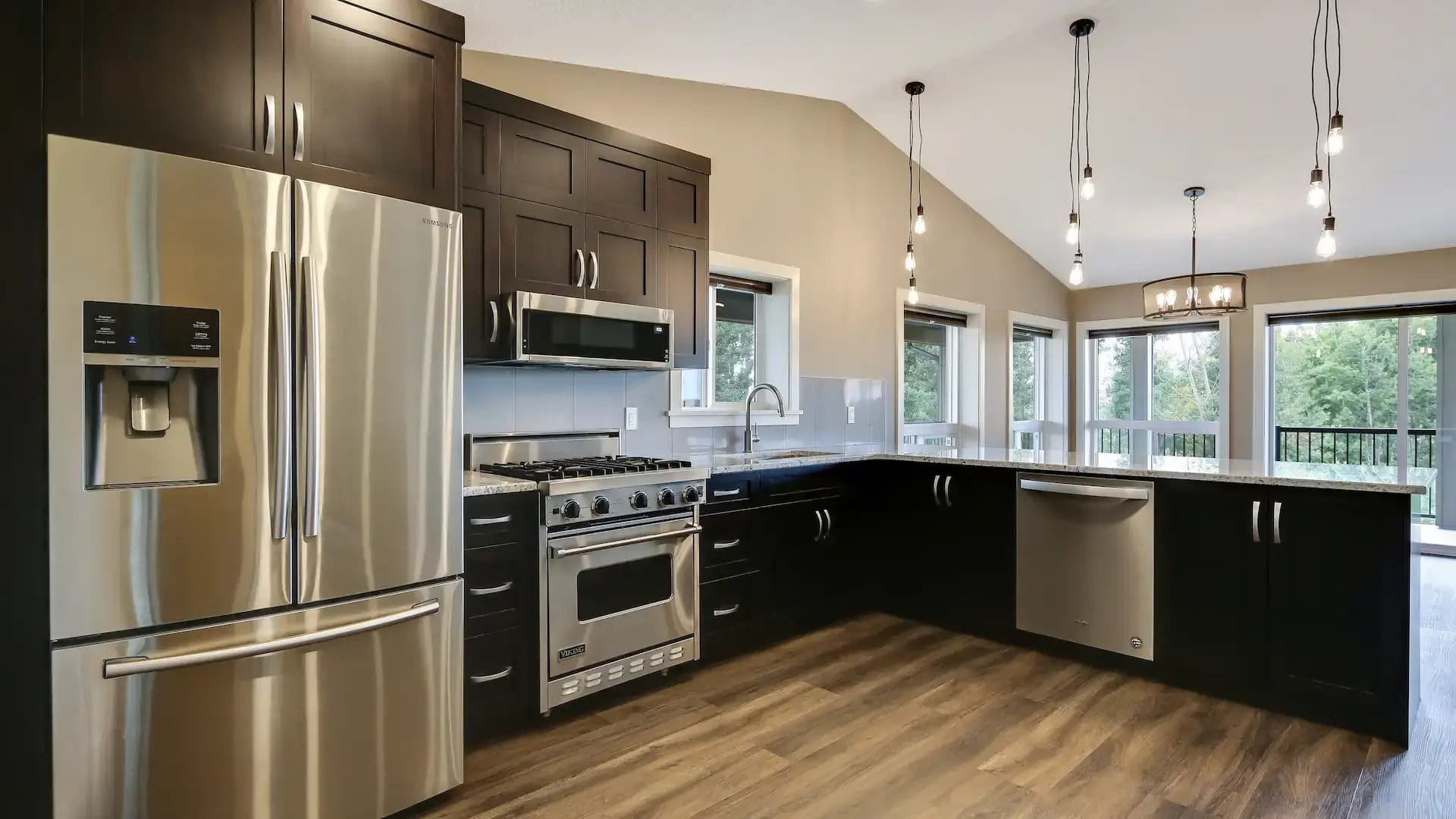 Spacious barndominium kitchen