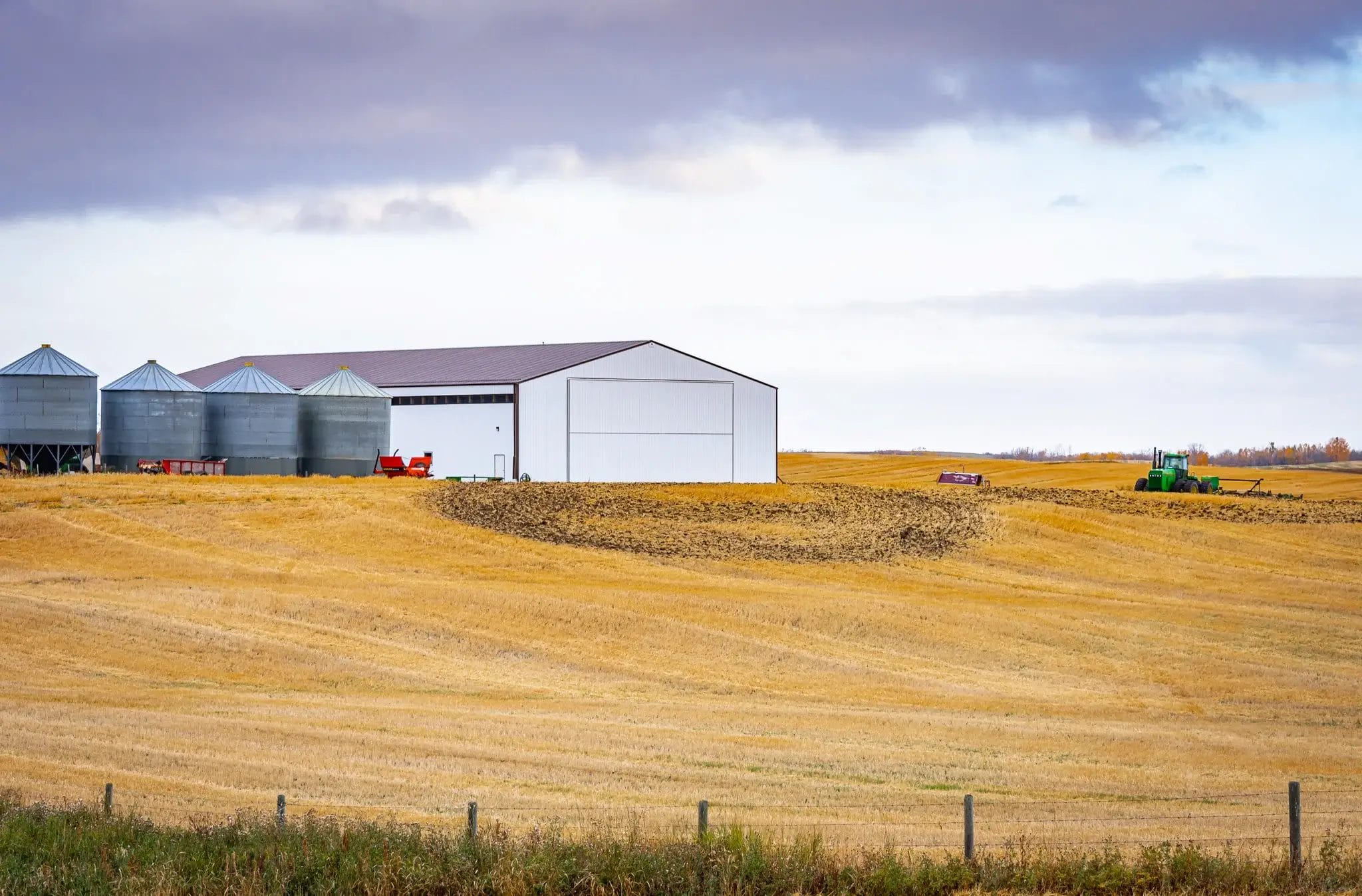 80' x 152' cold storage building on an Alberta farm property