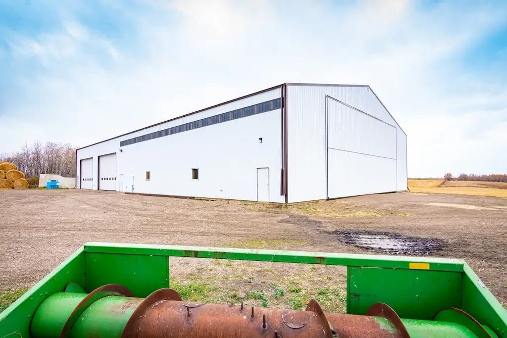 White agricultural cold storage building